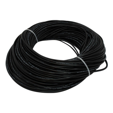 Kabel 2x1,0mm² dobbeltisoleret, sort - Farvekode ISO4141, DIN72570 - 7027060r - ringe a 100 m