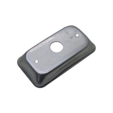 Indbygningsskål for sidemark. rå - 138x74x22mm, med Ø20mm hul