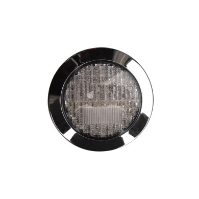 Tåge og baklygte LED 24V, m/krom kant, Jokon - Linse i hvid - Ø155mm, indb Ø114mm - 500mm kabel - IP67 - E2 06046