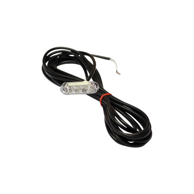 Positionslygte 12V LED ProSlim m/klart glas 5000mm kabel - 65x18mm, højde 10mm, CC48mm - ECE-godkendt, ADR godkendt IP6K9K