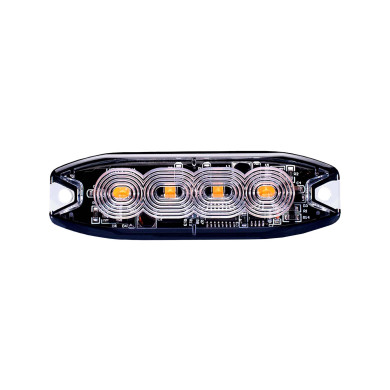 Blitzblink 12/24V 4xLED slim - CC mål 87mm - -30°C to +50°C - ECE R65 - EMC (ECE R10) - IP56