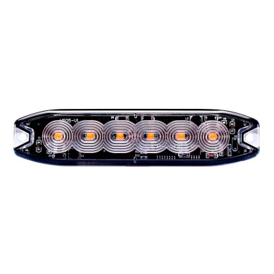 Blitzblink 12/24V 6xLED slim - CC mål 118mm - -30°C to +50°C - ECE R65 - EMC (ECE R10) - IP56
