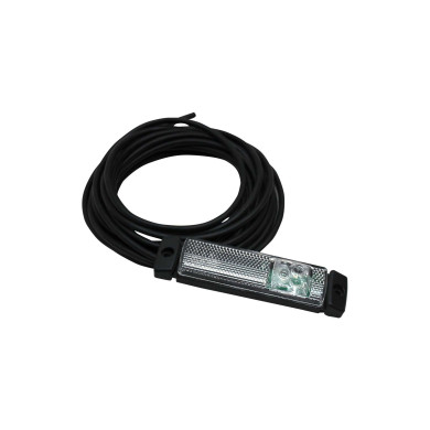 Pos.lygte hvid 12/24V LED m/5000mm