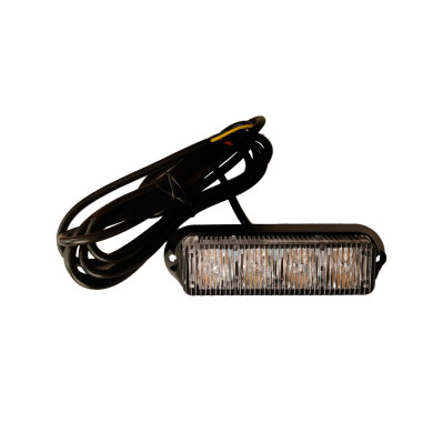 NORDLYS+ Blitzlygte 4xLED orange 10-30V planmonteret