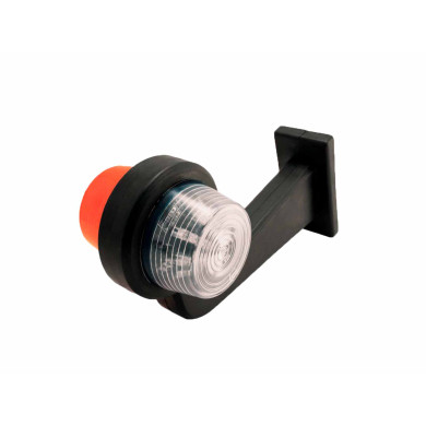 Markeringslampe LED 24V H/V hvit/orange - Med lang a30793rm og 5000mm kabel - 30793
