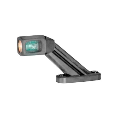 Umrissleuchte LED 12/24V schräg Rot/Weiß/Gelb rechts 3m Kabel - Hella 2XS 011 769 687