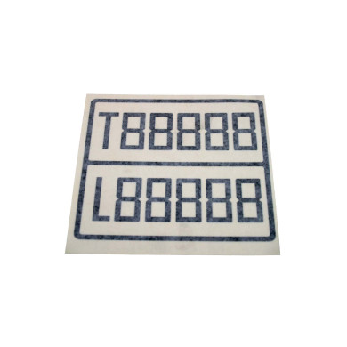 Vægttavle, 5 cifre sort - 85078