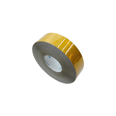 Refleksbånd gul 50mm x 50m pr. rulle - ECE104 - til fast side