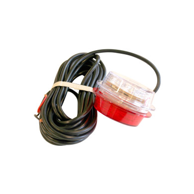 Indsats Diode rød/hvid 5mtr kabel 12/24V