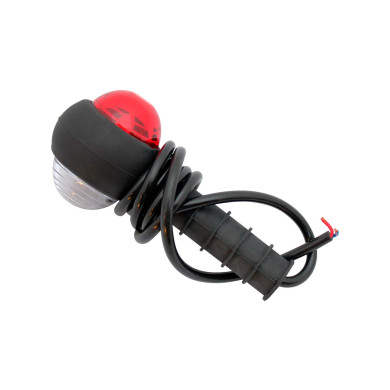 Lampe LED for peilestang rød/hvit