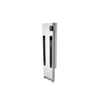 Bagstolpe, højre, b.e. K20 400 mm - Alustolpe. Anod.