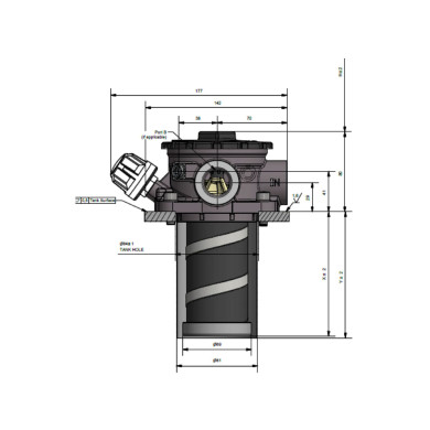 Låg/plast for type GLF1 filter