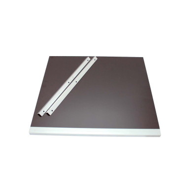 Finer hylde/skillevæg. f/600x600x600 kasse - incl. alu-forkant og montage vinkler + pose med skruer