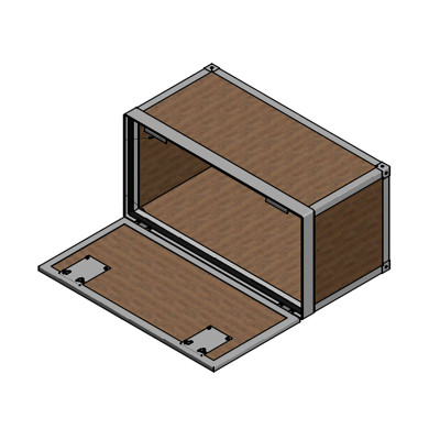 BNFinerkasse 1000x500x500mm m/alu.ram