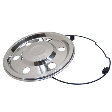 Bagkapsel 17,5" rustfri standard - 45858 - Incl. låsering