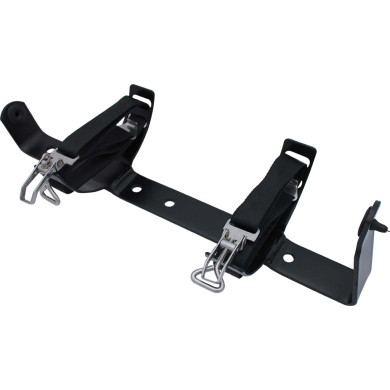 Ildslukkerbeslag for 6 kg pulverslukker - Pulverlakeret sort, RAL9005 - Incl. 2 stk stropper