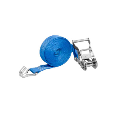 Båndstrammer 5 mtr med kroge Brudstyrke 2500 kg - 7021 (0,5+4,5m, orange)