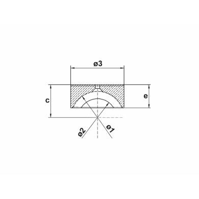 PVC innlegg i tippkule 101x101mm inkl 8x30mm skrue - 030931.13