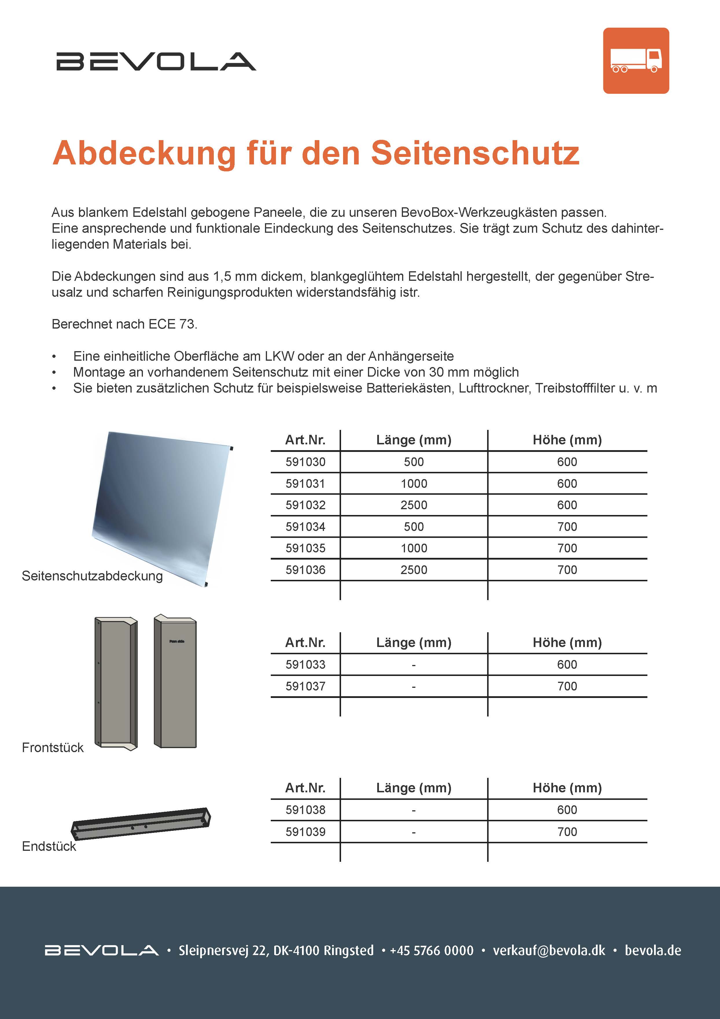 Seitenschutzabdeckung